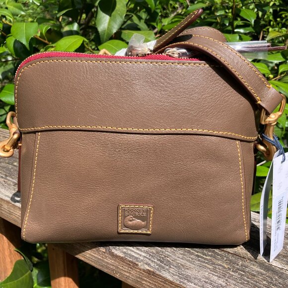 Dooney + Bourke Cameron Crossbody in Florentine leather - Elephant!